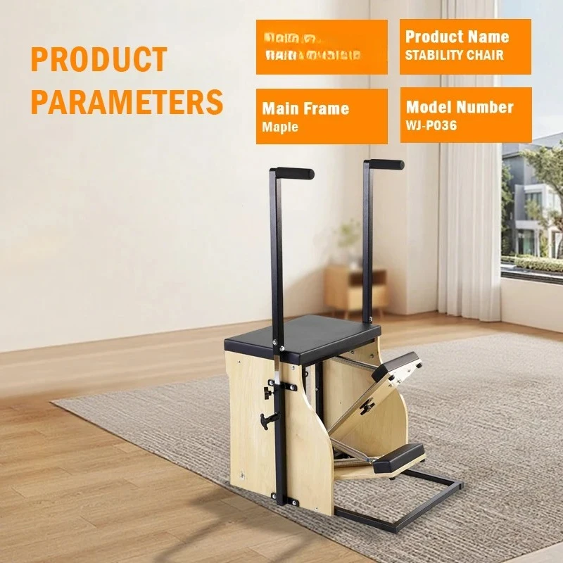 Wunda Chair for Home Gym Fitness Durable Adjustable Oak Pilate Stability Chair