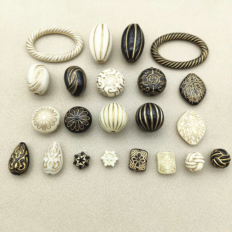 

New Arrival! Mix Color Bronzing Effect Drop Oval Pumpkin Round Beads For Handmade Jewelry DIY Parts, Jewelry Findings&Components