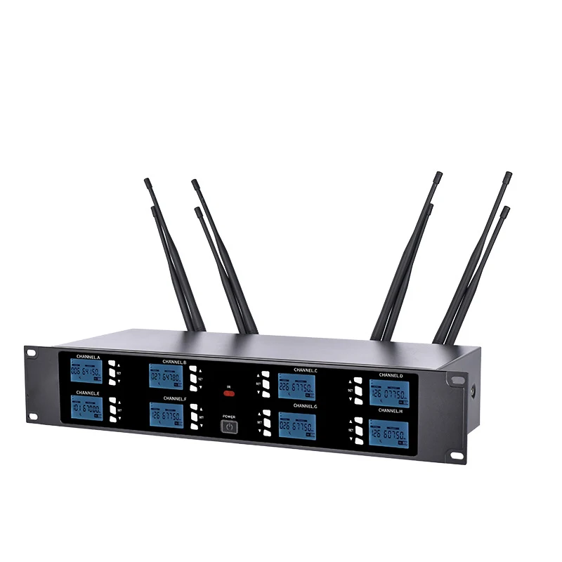 

XTUGA 8-Channel Portable UHF Lavalier Mic System Professional Handheld Wireless Microphone For Church Services