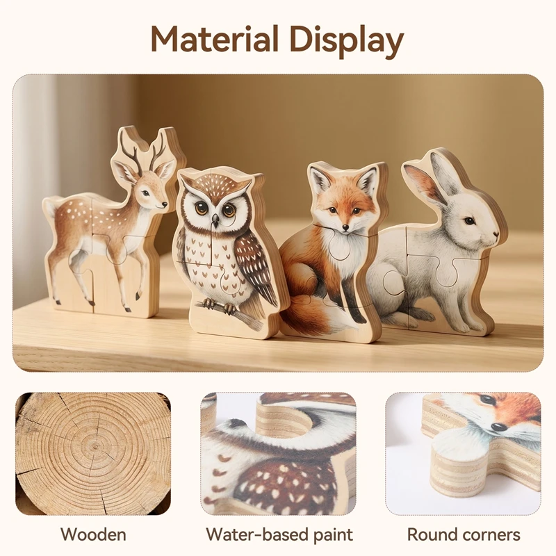 Montessori Educational Toys Wooden Hand Grab Board Puzzle Alphabet Number Cognition Early Learning Sensory Play Toy Gifts view 2