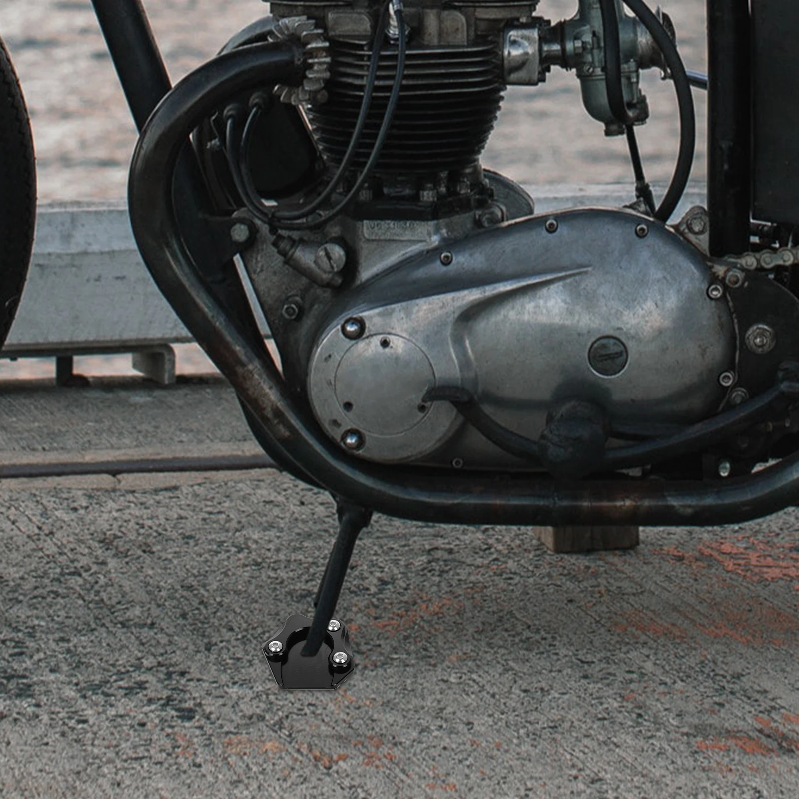 

Motorcycle Kickst Extended Foot Side St Pad Enlarged Support Plate Durable Antislip Base Parking Accessories Stability