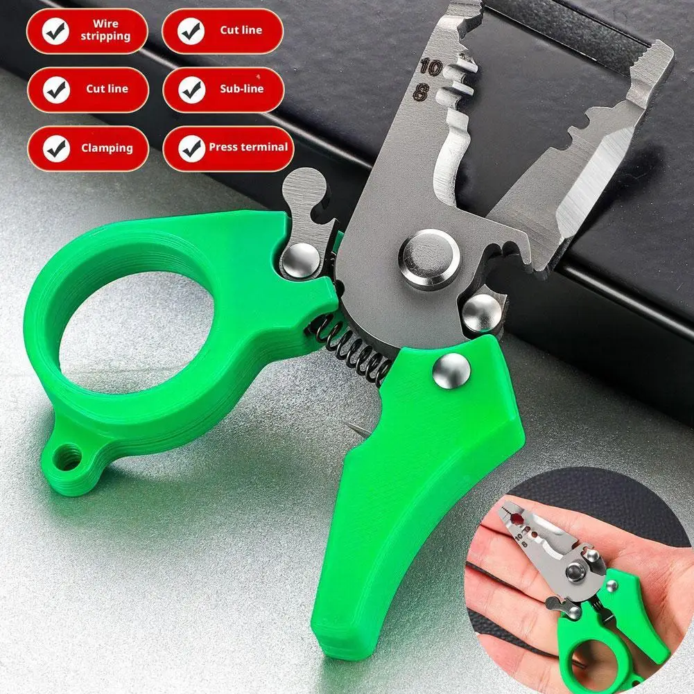 Multi-Function Cable Cutting Crimping Pliers Mini Wire Strippers Pliers Pocket-Sized Splitting Wire Stripper Electrician Tools