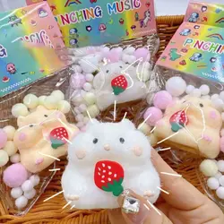 Decompressing and Pinching Squeeze Cat Paw Toys Hamster Pinching Soft Sticky Hamster Decompressing Toy Cat Paw Cute