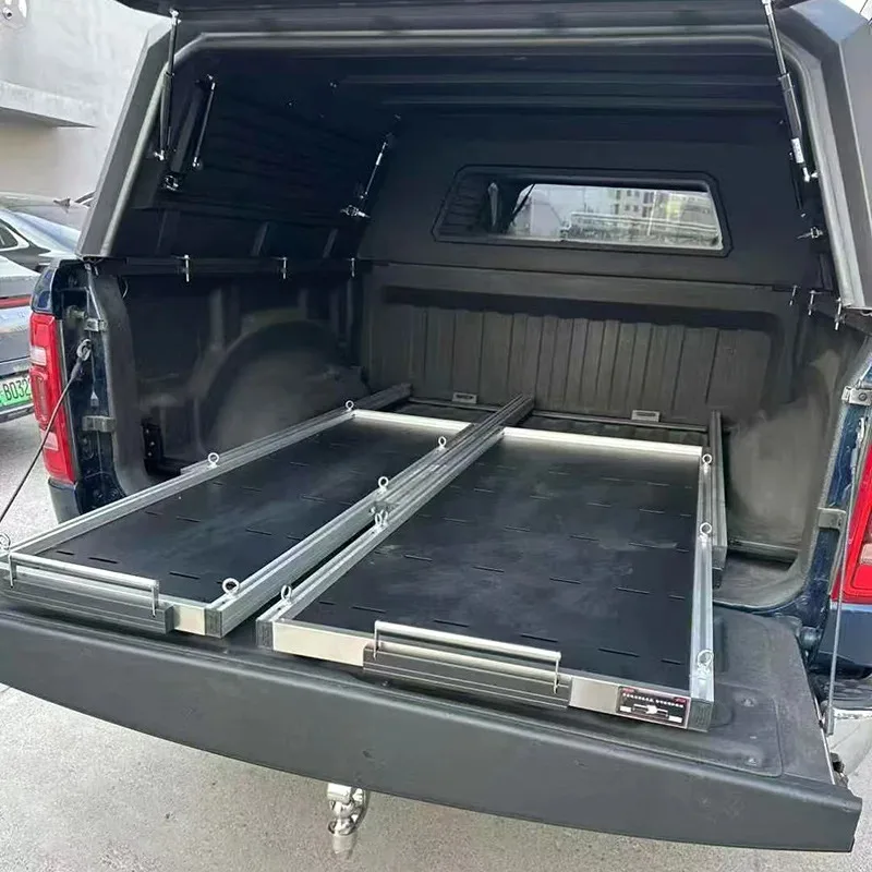 

Factory Hot Selling Steel Rear Cargo Box For Pickup Trucks Car Tail Tray Drawer Storage Push-Pull Tray Drawer