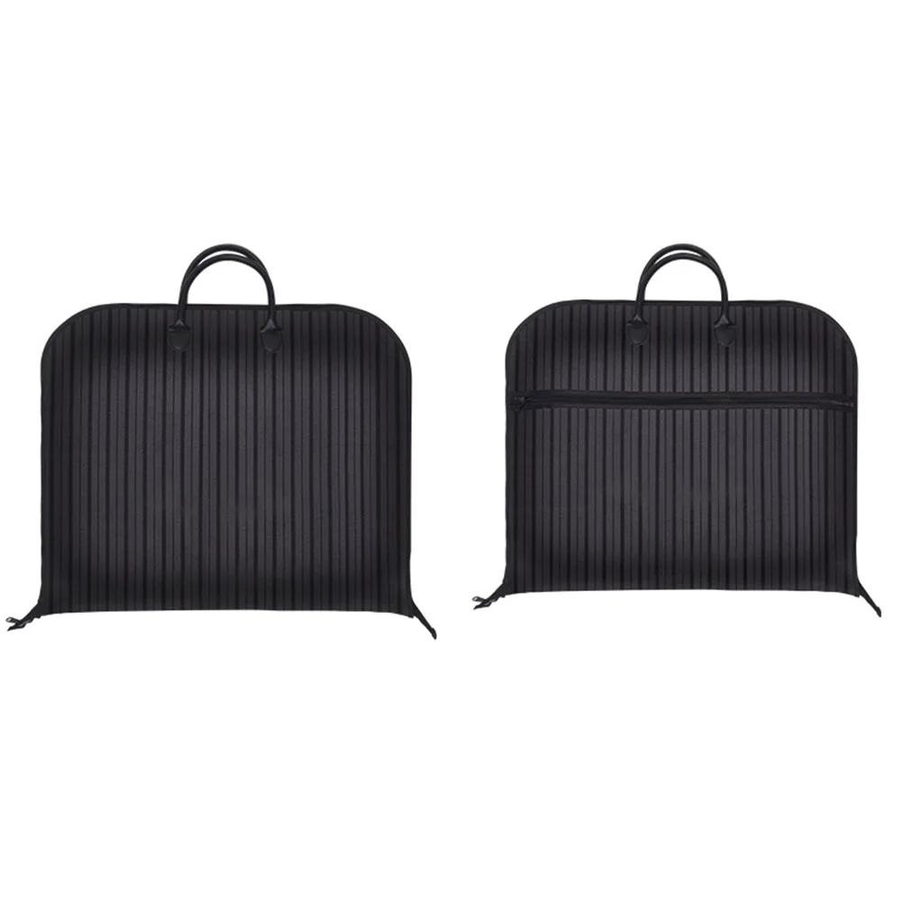 

Oxford Cloth Suit Dust Cover Striped Suit Coat Bag Clothing Storage Bag Breathable Garment Suit Cover Clothes Dress Carrier Bag