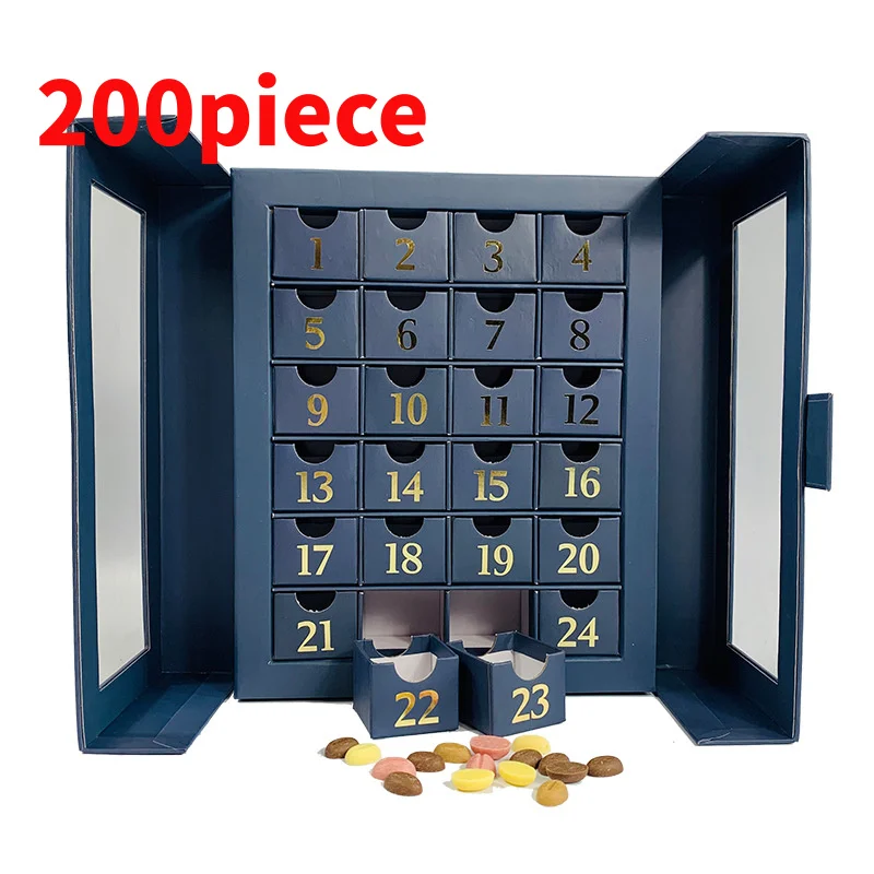 20 0piece.Custom.2022 Custom Logo Printed Packaging luxury advent calendar  box