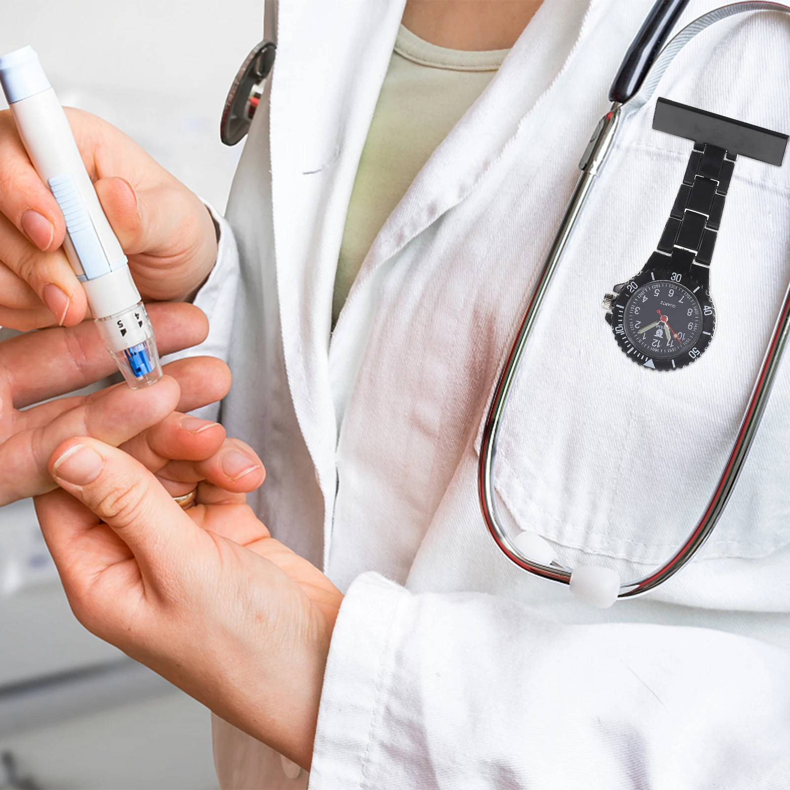 Часы для медсестры, кварцевые карманные часы-брелок для женщин, подарки для медсестер, силиконовая булавка для взрослых, большой циферблат, яркие цвета