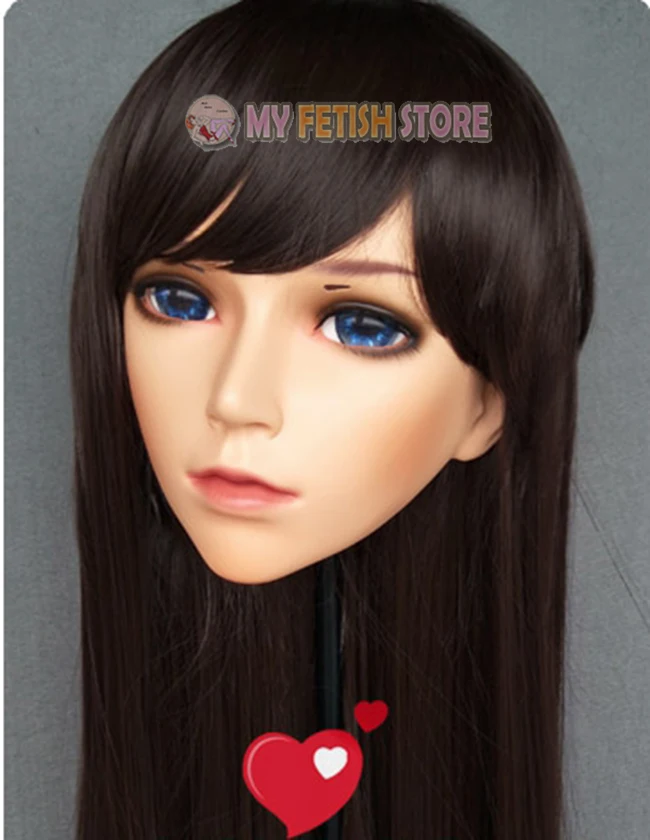 (Chen-02)Boy/ Male/ Man Resin Half Head Kigurumi Crossdress Cosplay Japanese Anime Role Mask With Eyes And Wig