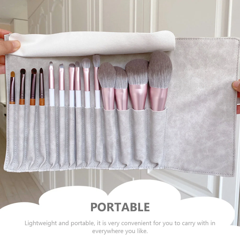 Folding Toiletry Bag Foldable Makeup Brush Case Storage Organizer Travel Holder