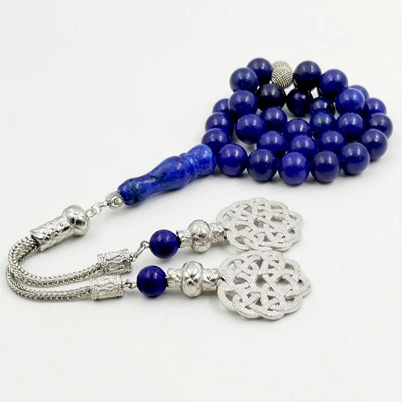 

Tasbih Lapis lazuli stone Rosary Muslim Eid gfit Ramadan arabic fashion bracelet misbaha 33 Paryer beads islamic accessories