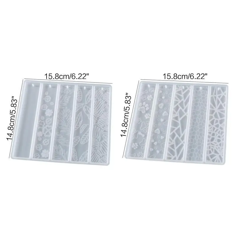 P9FE DIY Lesezeichen-Harzform, Lesezeichen-Silikonformen, Schmuck-DIY-Handwerk, transparente Formen – Detail 6