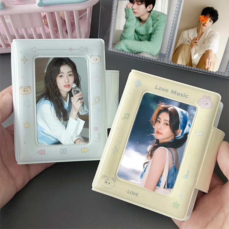 Music Player Square Card Case PVC Stargazer Small Card Organiser Book Card Book ID Bag Kpop Idol Photo Loose-leaf Binder