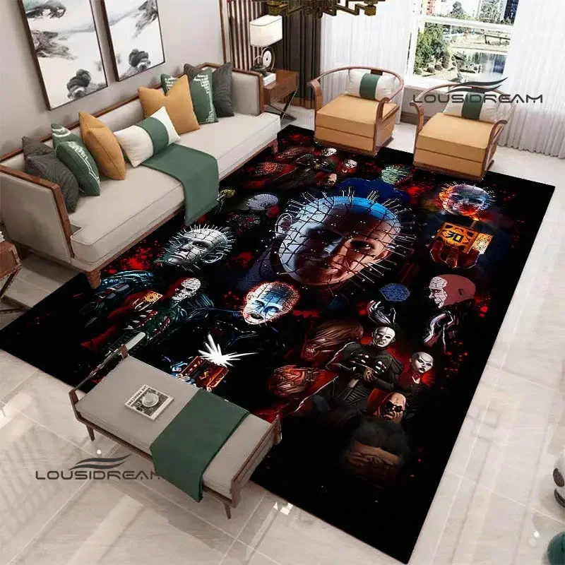 Hellraiser Horror Movie Print Carpet Non-slip carpet Yoga mat carpets for living room area rug Door pad anime rug birthday gift