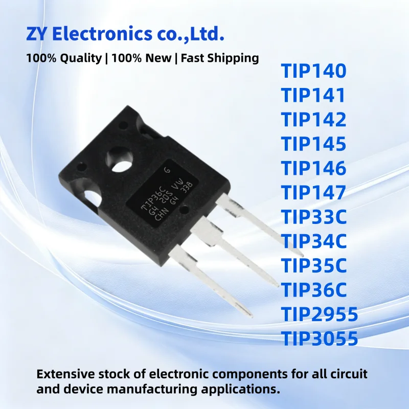 5PCS New TIP141 TIP36C TIP146 TIP147 TIP140 TIP142 TIP3055 TIP35C TIP2955 TIP34C TIP145 TIP33C TO-247 Power Transistor