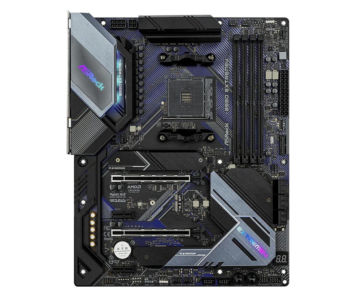 Imagem -02 - Placa-mãe Extreme4 Suporte Am4 5900 4500 5700x 3600 5600 5500 Cpu Atx Ddr4 128gb M.2 Atx Asrock-b550