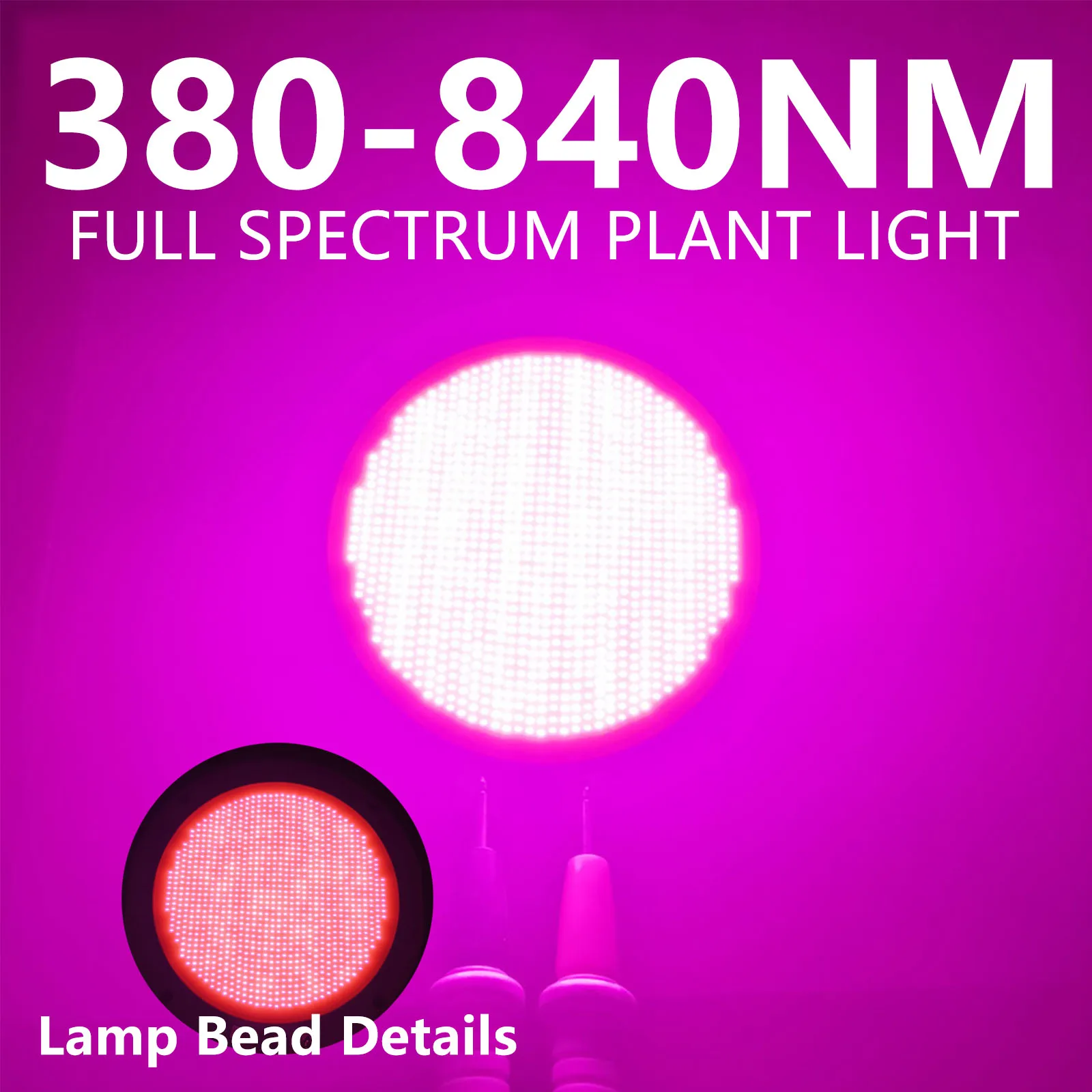 Imagem -04 - Led Grow Light para Plantas Lâmpada de Espectro Completo Lâmpada Hidropônica Estufa Flor Semente Crescer Tenda Phytolamp 300w