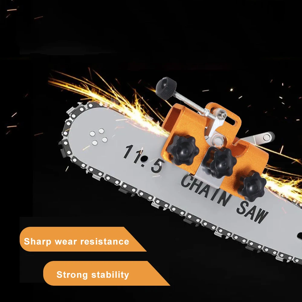Portable Electric Chainsaw Sharpener Tool with Grinding Stones for All Chainsaw Models Carpentry Use