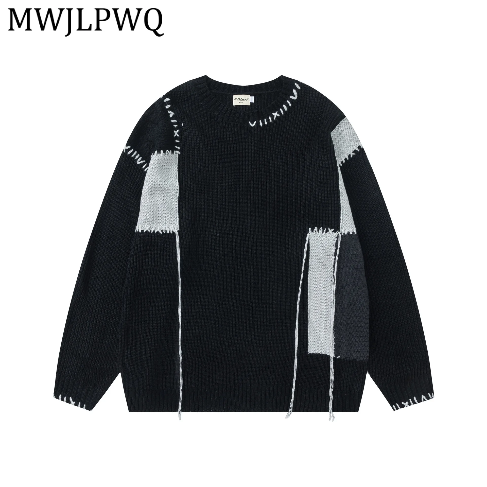 

Мужской свитер MWJLPWQ в американском ретро-стиле, повседневный, с бахромой, винтажный, вязаный, 2026 Новинка 13104