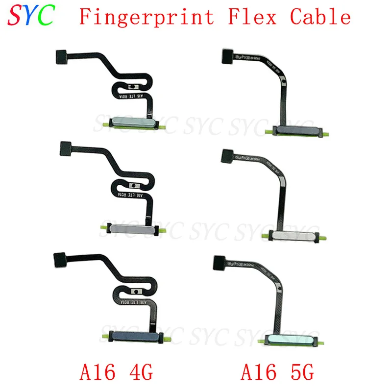 Кнопка датчика отпечатков пальцев, гибкий кабель для Samsung A16 5G A165 A166, запасные части для сенсорного сканера