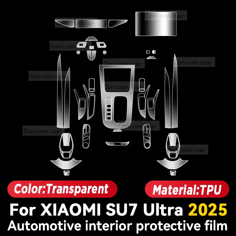 ل XIAOMI SU7 Ultra 2025 سيارة الداخلية مركز وحدة التحكم أداة لوحة القيادة الغطاء الواقي فيلم المضادة للخدش الملحقات