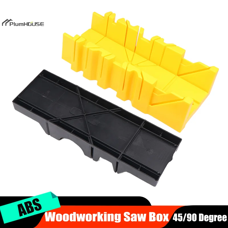 45/90 Degree Wood Cutting Clamping Miter Saw Box Woodworking Angle Cut Cabinet For Carpenter Gypsum Oblique Cutting Tool