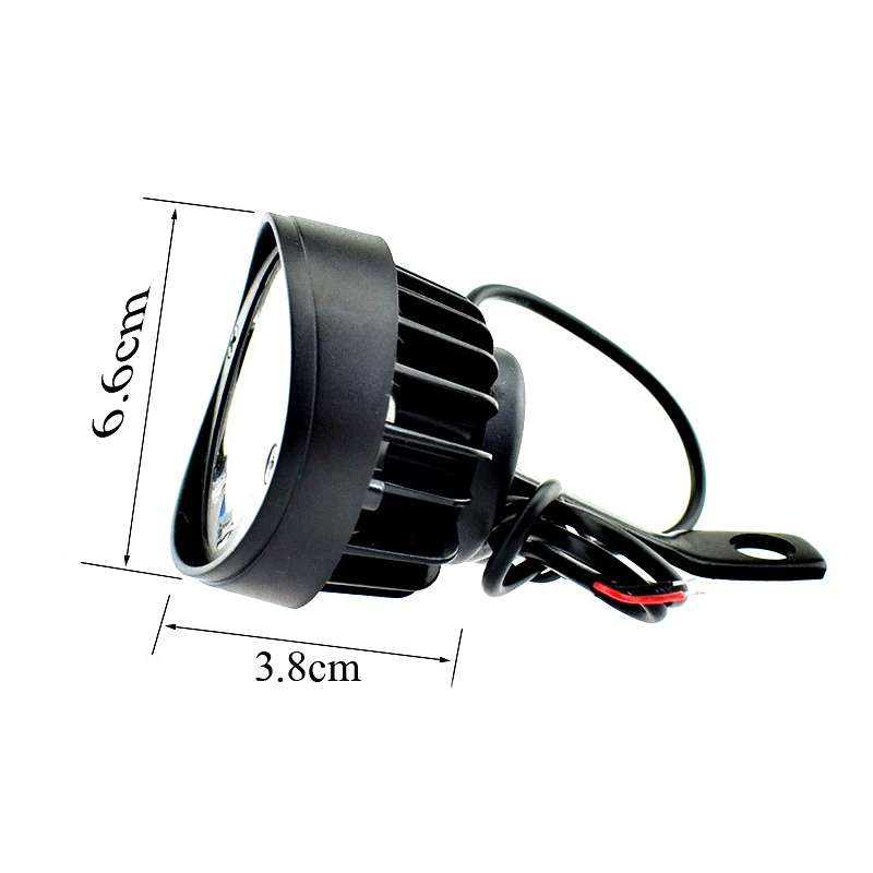 2pcs Set Motorcycle Headlight Fog Driving Lights Front Head Lamp 6 LED 12V-85V