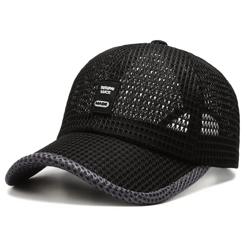 2025 Spring Men's Women Mesh Baseball Cap Breathable Summer Caps Dad Hat Outdoor Fishing Hats Bone Gorras Snapback Trucker Cap