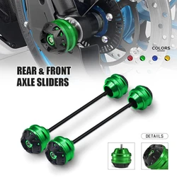 For Z900 Z900RS Z900SE Z650 NINJA400 NINJA650 Motorcycle Front Rear Axle Fork Wheel Crash Sliders Protector Pad ninja z900 z650