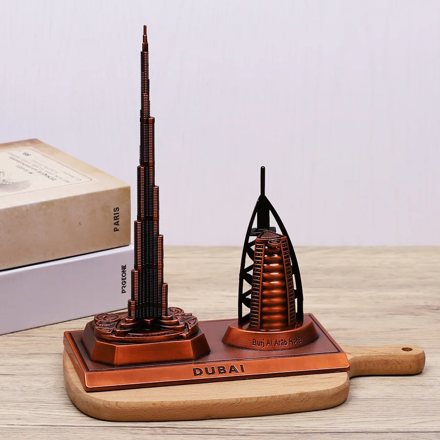 Statue Home Decor Figure Dubai Hotel Burj Khalifa Architectural Decoration Ornaments Arab Dubai Tourist Souvenirs