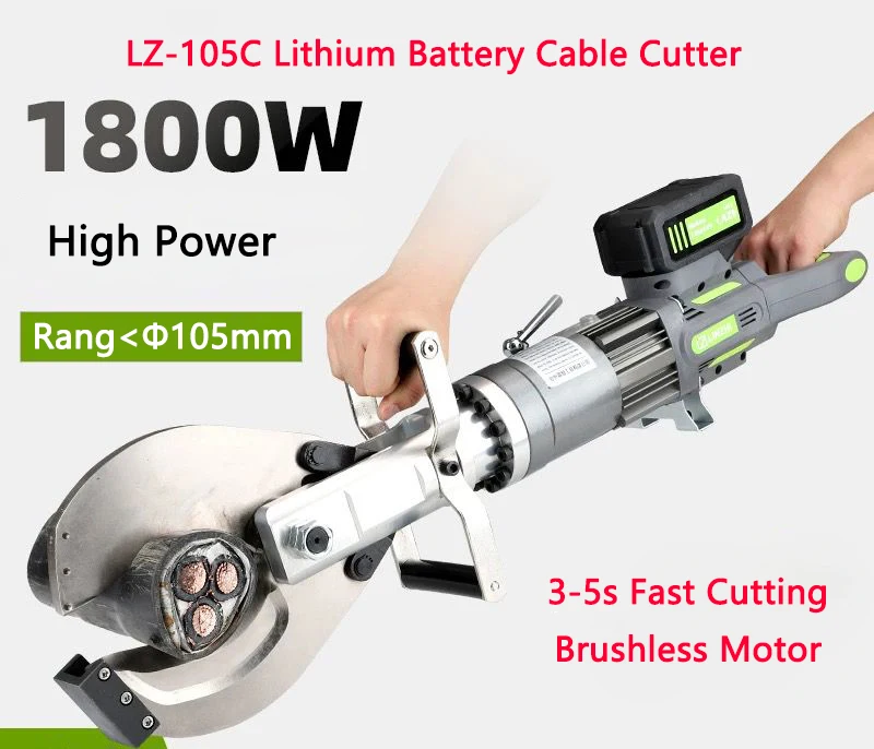

Electric Brushless Cable Cutter LZ-105C Fast Cutting Copper Aluminum Armored Cable Portable Hydraulic Cables Cutting Machine