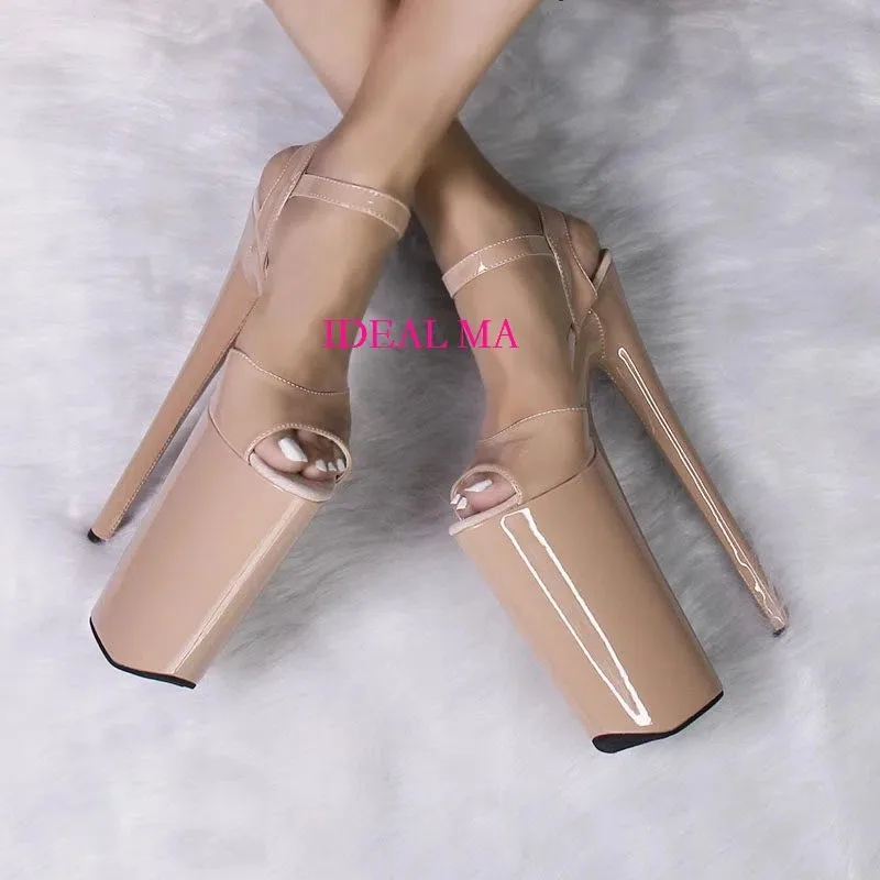 New pole dance shoes high heel sandals 26 cm stage model catwalk women shoes view 3