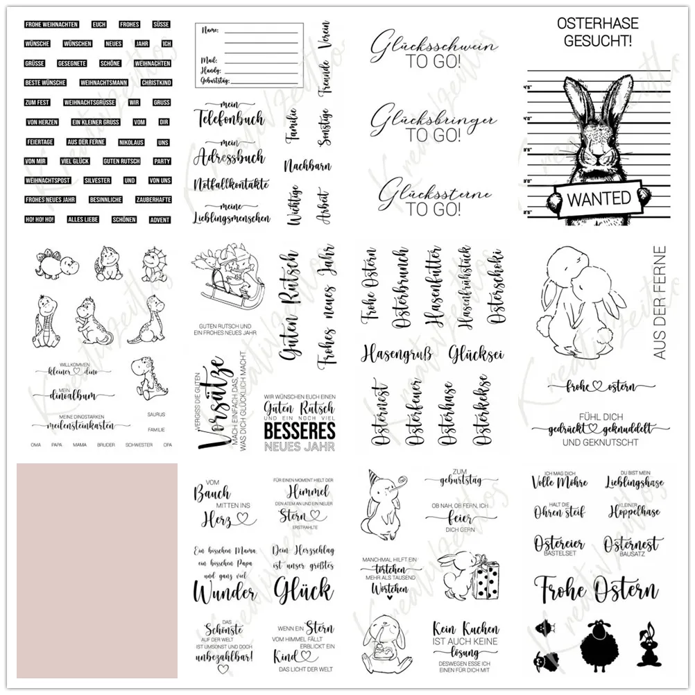  New German Clear Stamp /Seal For DIY Scrapbooking/photo Album Decorative Clear Stamp Sheets A5077