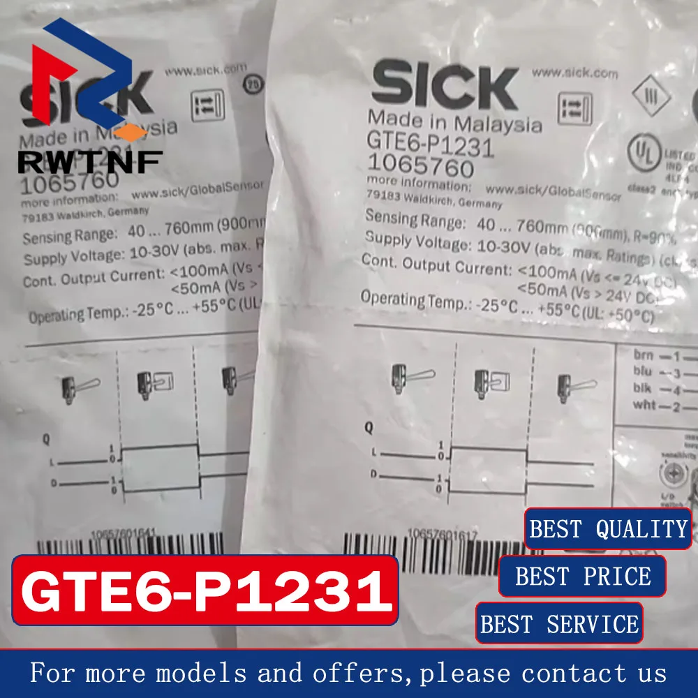 

Совершенно новый подлинный фотоэлектрический датчик GTE6-P1231 SICK, 100% оригинальный складской запас