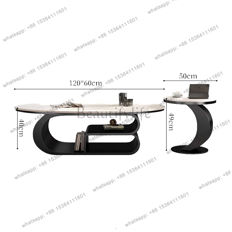 Italian Modern Coffee Table Minimalist Aesthetic Trendy Classic Coffee Table Glossy Durable Meubles De Maison Furniture Home