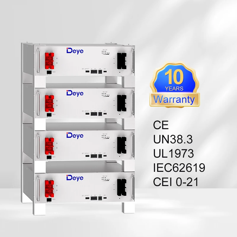 Deye LiFePO4 51.2V 100Ah Battery Cell Customized 5.12kwh 10kwh 20kwh 30kwh 50kwh 100kwh 200kwh 327kwh Lithium Battery