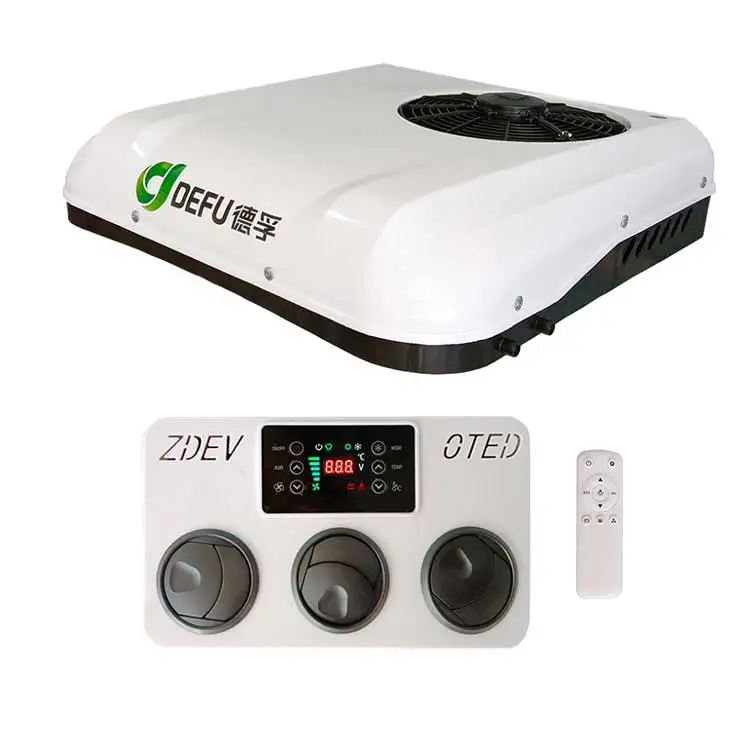 بطارية السيارة عالية الكفاءة على السطح، أنظمة تكييف الهواء الكهربائية الأوتوماتيكية 12 فولت 24 فولت لشاحنة RV للسيارة #1