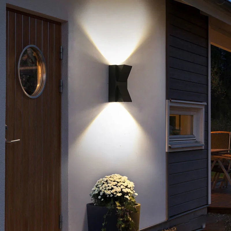 Modern Outdoor Garden Wall Lamps Aluminum Waterproof Exterior LED Sconce Lights Home Decoration for Outside Door Wall