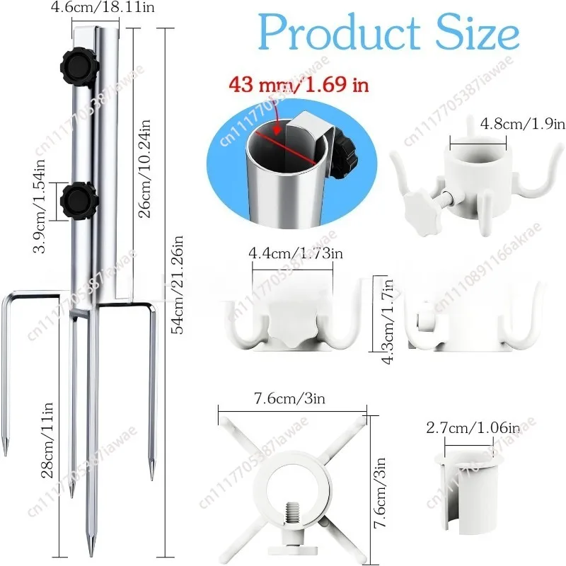Outdoor fishing umbrella stand Multifunctional fishing umbrella ground plug fork Outdoor umbrella plug bracket Portable
