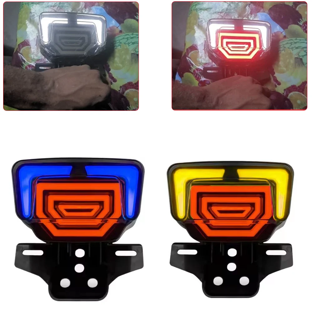 

Motorcycle Tail Light with License Plate Holder For Honda CG125 TMX125/155 GN125 Stop Turn Signal Direction Indicator Blinker