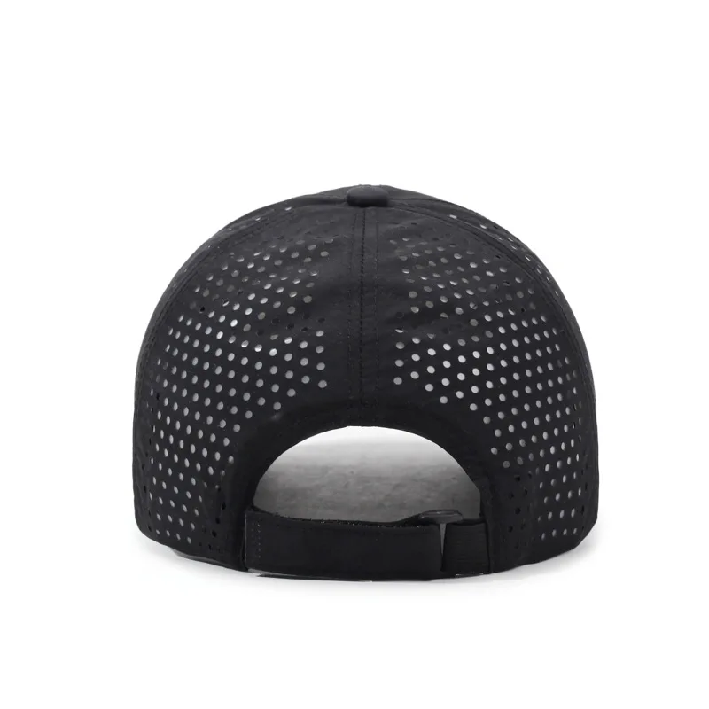 Atmungsaktive Mesh-Baseballkappe, Unisex, lässiger Stil, Polyester-Hut, leicht, einfarbig, verstellbare Sonnenkappe für den Außenbereich – Detail 2