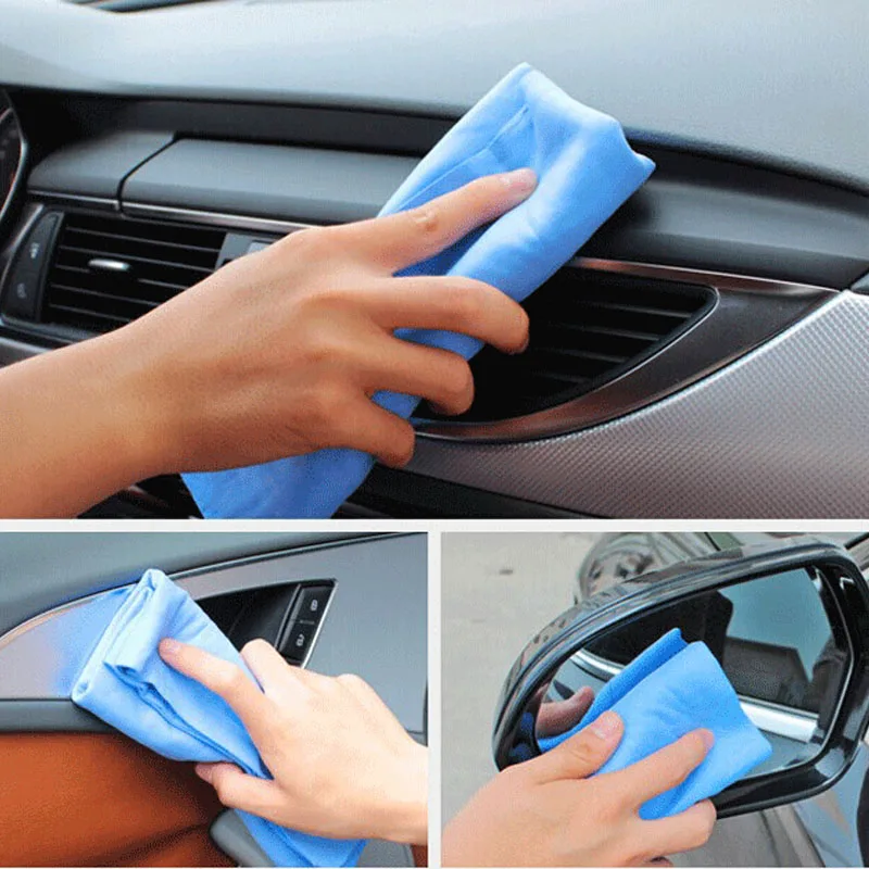 10pcs Car Accessories PVA Chamois Towel Wipe Cleaning Supplies Hot Sell Big Size 66*43cm Barrelled Wash Cars Absorbent Towels