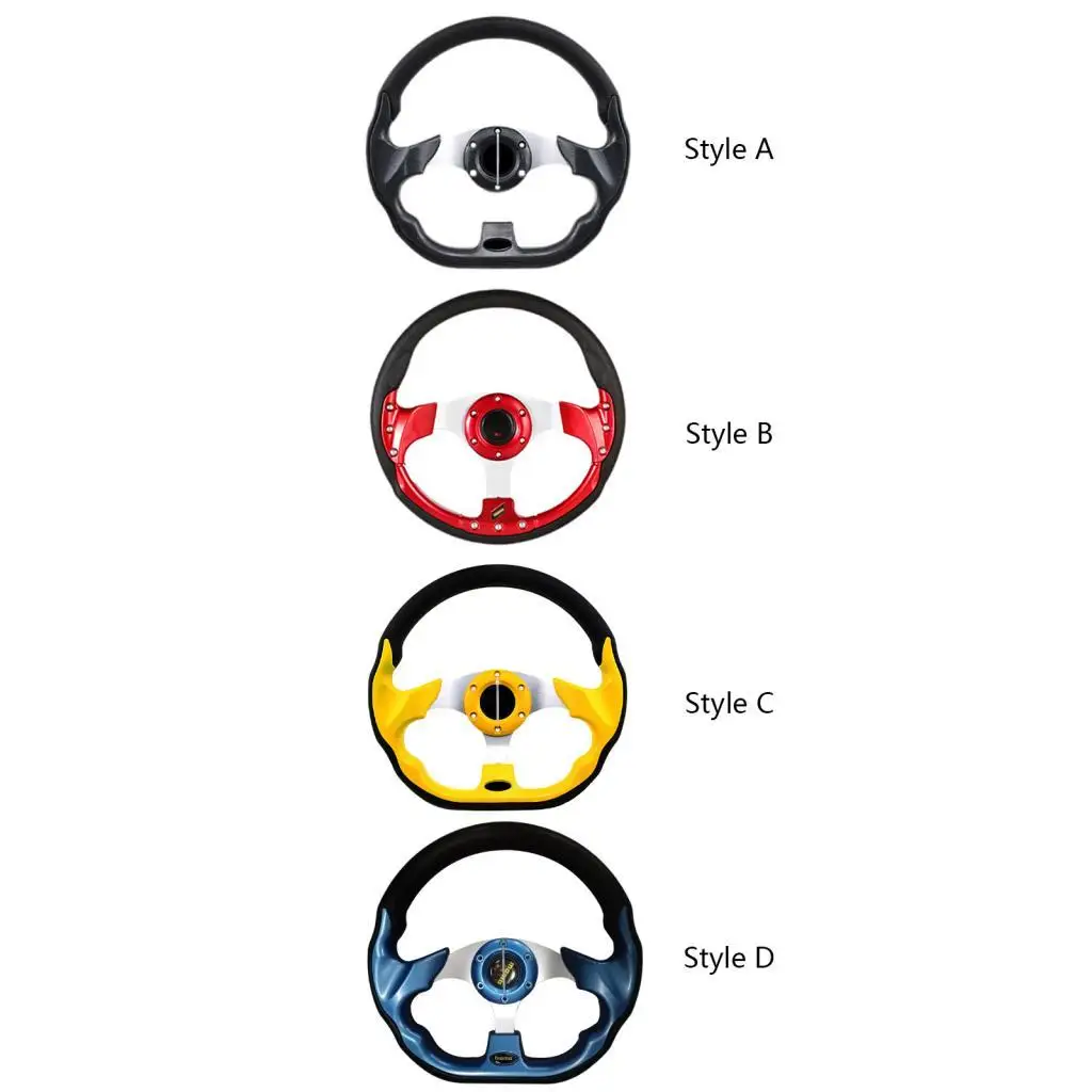 عجلة القيادة مع زر القرن سهلة التركيب 320 مم عالية الأداء تحل محل ملحق السيارة الرياضية سباق الانجراف عجلة القيادة #2