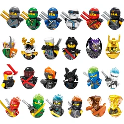 Single Ninja Kai Jay Cole Karlof BOLOBO Nya Ronin Pythor Pythor Kapau Figures Head accessories Building Blocks toys Series