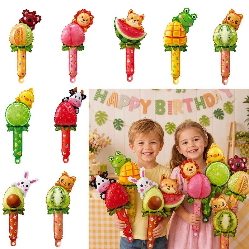 26pcs Fruit Animal Balloons, Christmas Birthday Party Decoration Balloon, Wedding Gifts, Self Sealing Photo Booth Supplies