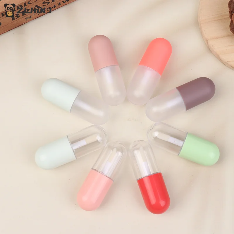 ▶ Mini Capsule de voyage 5ML, 1 pièce, brillant à lèvres, Tube vide, rouge à lèvres, Tube de baume à lèvres en plastique, échantillon, récipient cosmétique