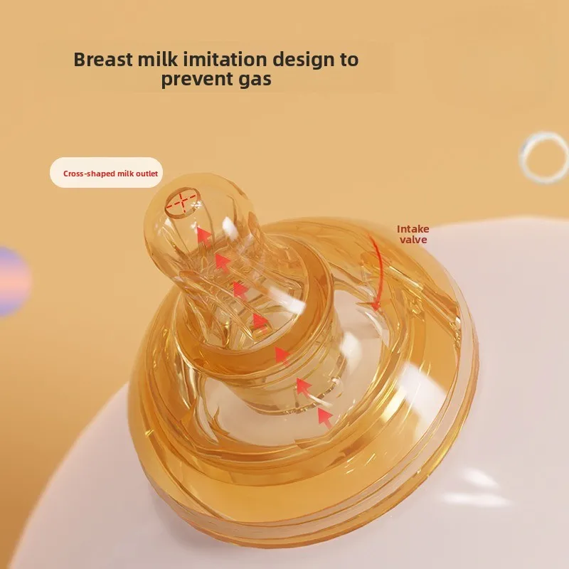 Wide Caliber PP Baby Bottle  Baby Anti Choking and Anti Bloating  Children's Straw Cup  Big Baby Weaning Bottle