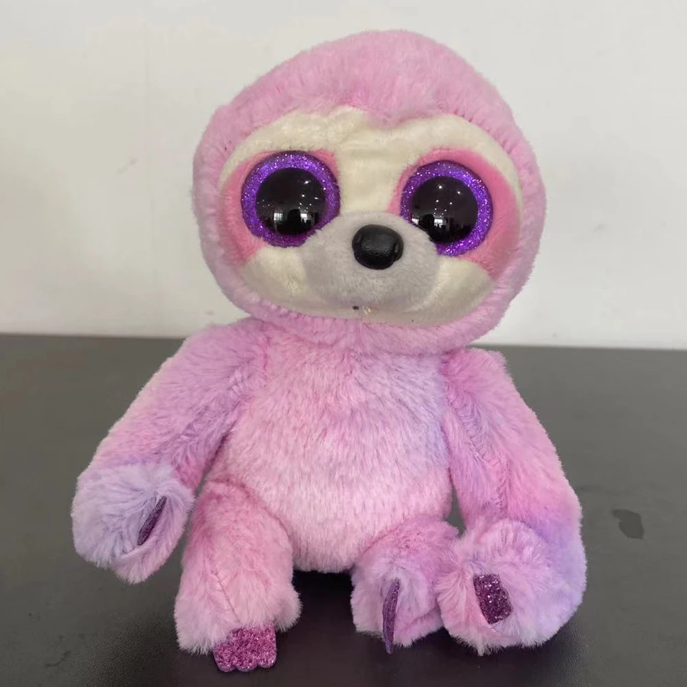Ty Beanie Boos Plush Toy Purple Sloth Doll Animal Anime Collection