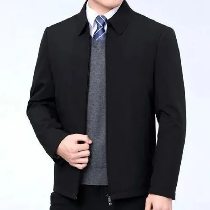 

New Winter Jacket Men's Middle-aged Elderly Fleece Jacket Men's Winter Jacket Thickened Jacket Top