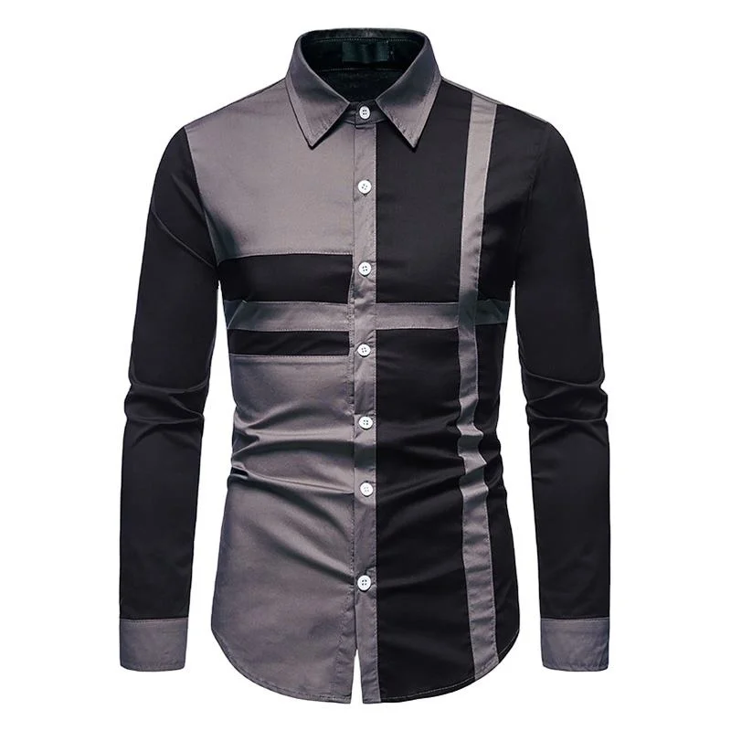 New Fashionable Loose men's Long Sleeved Checkered Shirt Style Design Shirt Top Long Sleeved Casual Clothing Top