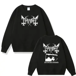 Mayhem Deathcrush Album Graphic Pullover Men Women Oversized Loose Fashion Sweatshirt Men's High Quality Crewneck Sweatshirts